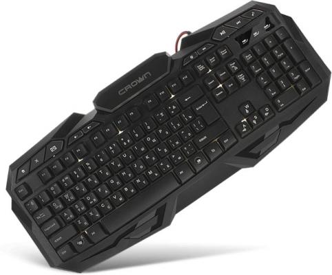 Клавиатура проводная Crown CMKG-100 USB черный