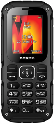 Мобильный телефон Texet TM-504R черный красный