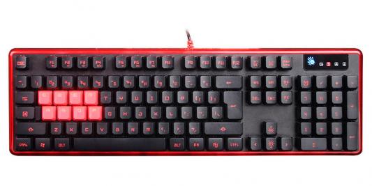 Клавиатура проводная A4TECH Bloody B2278 USB черный красный