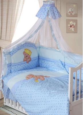 Комплект в кроватку Золотой Гусь Мишка-Царь (голубой)