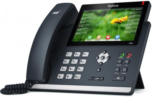 Телефон IP Yealink SIP-T48S 16 SIP-аккаунтов 2x10/100/1000Mbps 1xUSB2.0 7" Touch Screen PoE BLF BLA