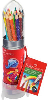 Набор цветных карандашей Faber-Castell 112457 15 шт пластиковая туба "Ракета"
