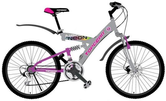 Велосипед Top Gear Neon ВН26412 26" серо-розовый