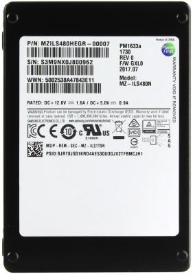 Жесткий диск 2.5" SSD 480Gb Samsung PM1633A SAS MZILS480HEGR-00007
