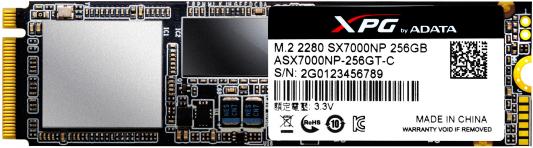 Твердотельный накопитель SSD M.2 256 Gb A-Data ASX7000NP-256GT-C Read 1370Mb/s Write 820Mb/s TLC
