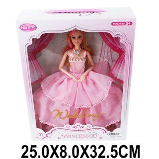 Кукла Shantou Gepai "Невеста", в розовом платье 29 см шарнирная