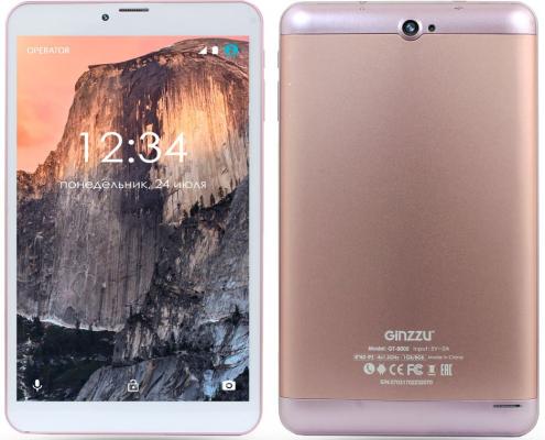 Планшет GINZZU GT-8005 8" 8Gb розовый золотистый Wi-Fi 3G Bluetooth Android GT-8005 Rose Gold