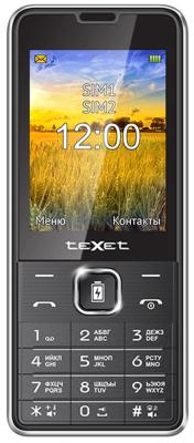 Мобильный телефон Texet TM-D227 черный серебристый 2.4"