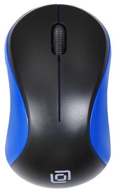 Мышь беспроводная Oklick 605SW чёрный синий USB