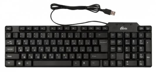 Клавиатура проводная Ritmix RKB-111 USB USB черный
