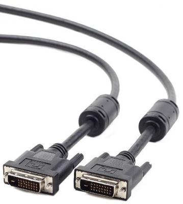 Кабель DVI-DVI 10м Dual Link Gembird экранированный ферритовые кольца черный CC-DVI2-BK-10M