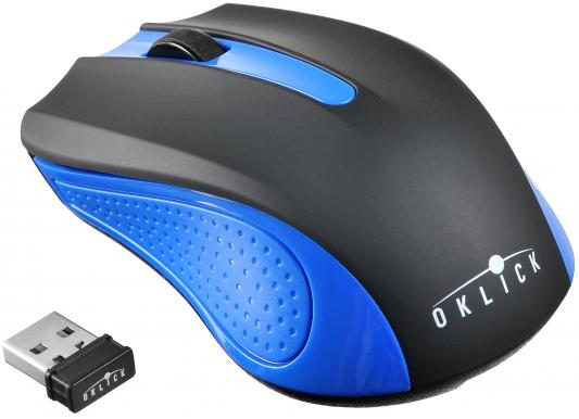 Мышь беспроводная Oklick 485MW+ черно-синий USB + радиоканал