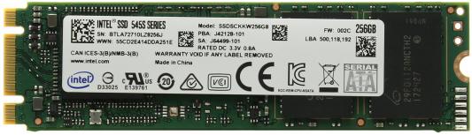 Твердотельный накопитель SSD M.2 256 Gb Intel SSDSCKKW256G8X1 958687 Read 550Mb/s Write 500Mb/s TLC