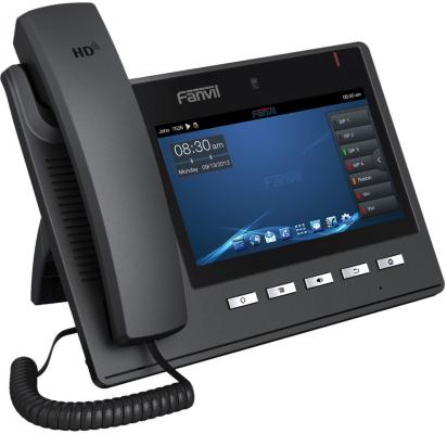 Телефон IP Fanvil С600 6 линий 2x10/100/1000Mbps сенсорный 7" LCD Android OS 4.2 USB HDMI