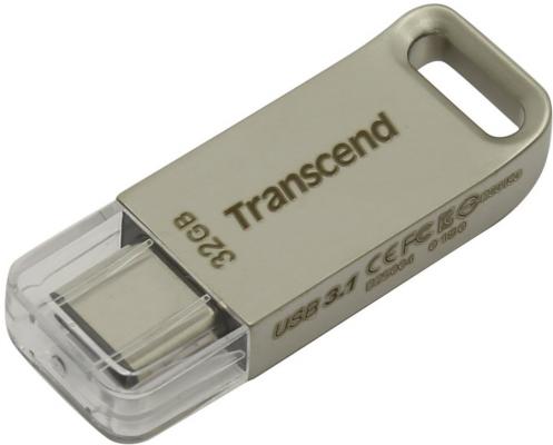 Флешка USB 32Gb Transcend JetFlash 850 OTG TS32GJF850S серебристый