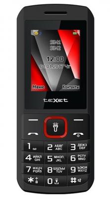 Мобильный телефон Texet 127-TM черный красный