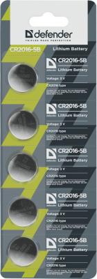 Батарейки Defender CR2016-5B CR2016 5 шт 56203