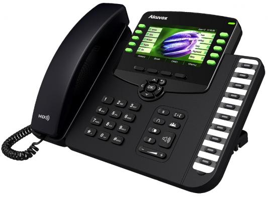 Телефон IP Akuvox SP-R67G 6 SIP-аккаунта 2x10/100/1000Mbps 4.3" LCD цветной PoE