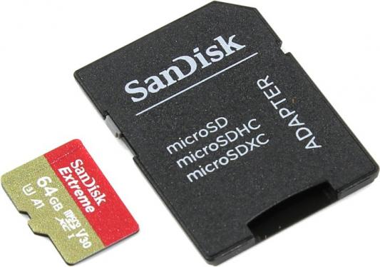 Карта памяти Micro SDXC 64Gb Class 10 Sandisk SDSQXAF-064G-GN6AA