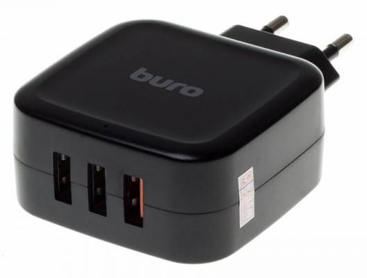 Сетевое зарядное устройство BURO TJ-285B 3 x USB 2.4А черный