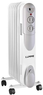 Масляный радиатор Lumme LU-621 1500 Вт термостат колеса для перемещения ручка для переноски белый