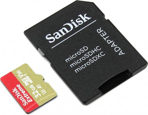 Карта памяти Micro SDHC 32Gb Class 10 Sandisk SDSQXAF-032G-GN6MA + адаптер