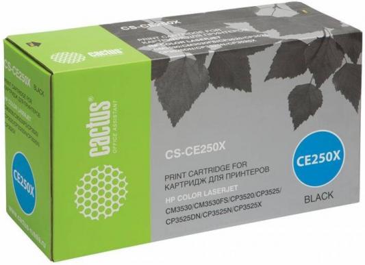 Картридж Cactus CS-CE250XV для HP CLJ CP3525/CM3530 черный 10500стр