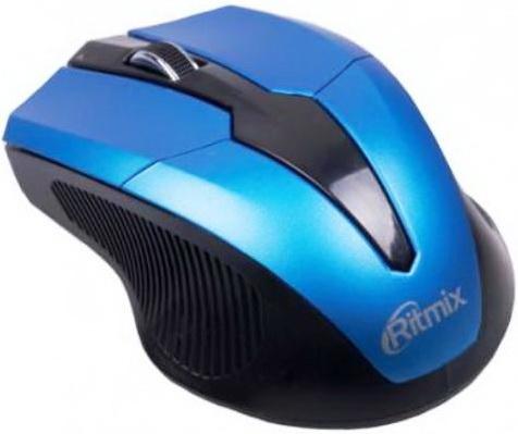Мышь беспроводная Ritmix RMW-560 чёрный синий USB