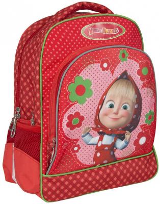 Дошкольный рюкзак с усиленной спинкой РОСМЭН Маша и Медведь, мягкий красный