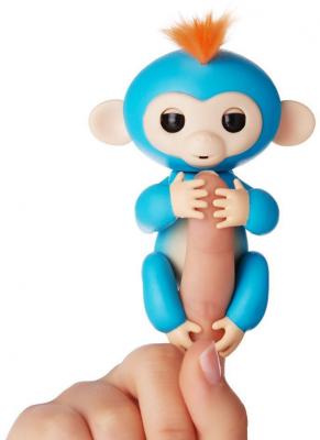 Интерактивная игрушка обезьянка WowWee Fingerlings - Борис пластик синий 12 см 3703A