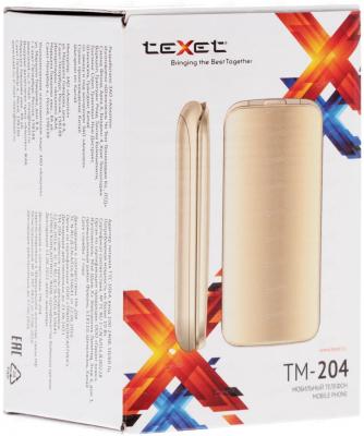 Мобильный телефон Texet TM-204 бежевый