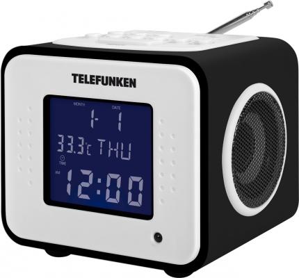 Часы с радиоприёмником Telefunken TF-1575U черное дерево фиолетовый