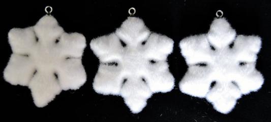 Елочные украшения Winter Wings "Снежинки" белый 7.5 см 3 шт полимер