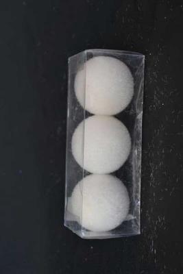 Набор шаров Winter Wings "Шары флокированные" белый 4,5 см 3 шт полимер