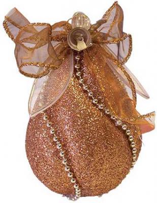 Набор шаров Winter Wings витой с декоративным украшением золотой 7 см 3 шт N06430