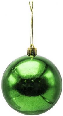 Шар блестящий, 1 шт, 8 см, зеленый шар декоративный 6 шт 8 см