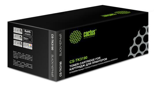 Тонер Картридж Cactus CS-TK3190 черный (25000стр.) для Kyocera Ecosys P3055dn/P3060dn