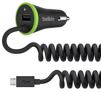 Автомобильное зарядное устройство Belkin F8M890bt04-BLK USB microUSB 3.4A черный