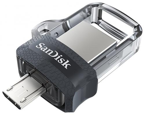 Флешка USB 16Gb SanDisk Ultra Android Dual Drive OTG SDDD3-016G-G46 черный usb флешка sandisk ultra dual drive usb type c 64gb серый