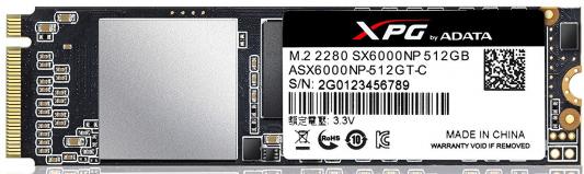 Твердотельный накопитель SSD M.2 512 Gb A-Data XPG SX6000 Read 1000Mb/s Write 800Mb/s 3D NAND TLC