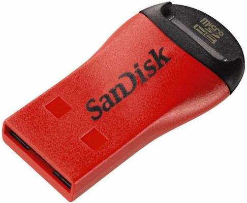 Картридер внешний USB 2.0 SanDisk красный SDDRK-121-B35