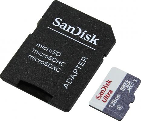 Карта памяти Micro SDXC 128Gb Class 10 Sandisk SDSQUNS-128G-GN6TA + адаптер  SD