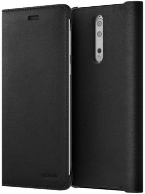 Чехол Nokia Leather Flip Cover для Nokia 8 черный