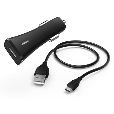 Автомобильное зарядное устройство HAMA Qualcomm Quick Charge 2.0 USB microUSB 2А черный 108365