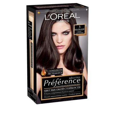 LOREAL PREFERENCE Краска для волос тон 3 бразилия