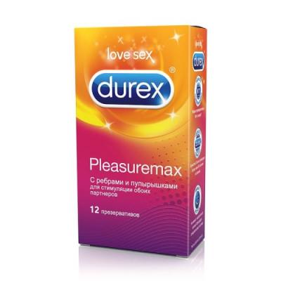 DUREX Презервативы №12 Pleasuremax с ребрами и пупырышками