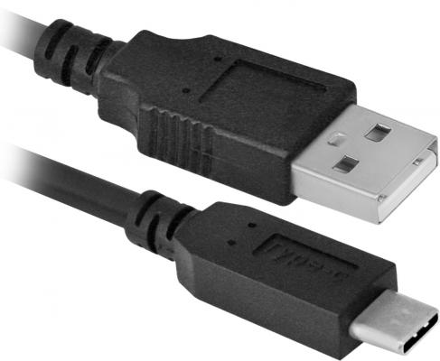 Кабель Type-C 1м Defender USB09-03 круглый черный 87490
