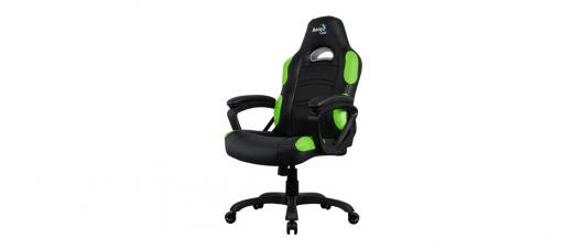 Кресло компьютерное игровое Aerocool AC80C AIR-BG чёрный зеленый