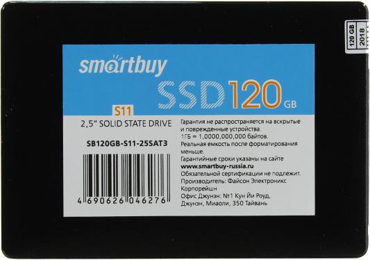 Твердотельный накопитель SSD 2.5" 120 Gb Smart Buy S11 Read 310Mb/s Write 300Mb/s TLC SB120GB-S11-25SAT3
