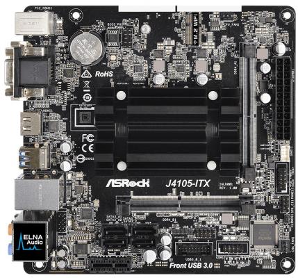 Материнская плата ASRock J4105-ITX с процессором Intel 2xDDR4 1xPCI-E 1x 4 mini-ITX Retail